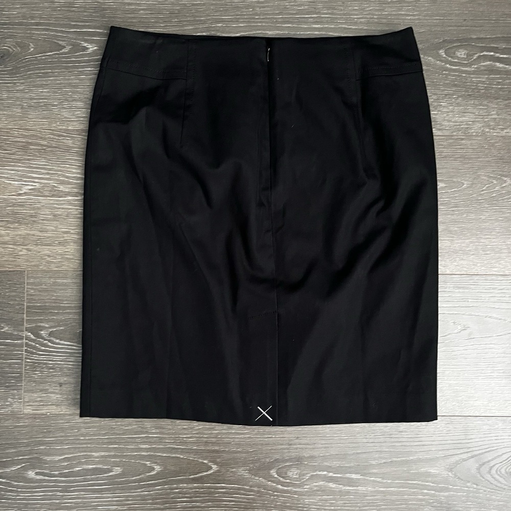 Talbots Pencil Skirt Size 10P Black NWT Knee Length Cotton Blend Stretch‎ Career - Picture 3 of 6